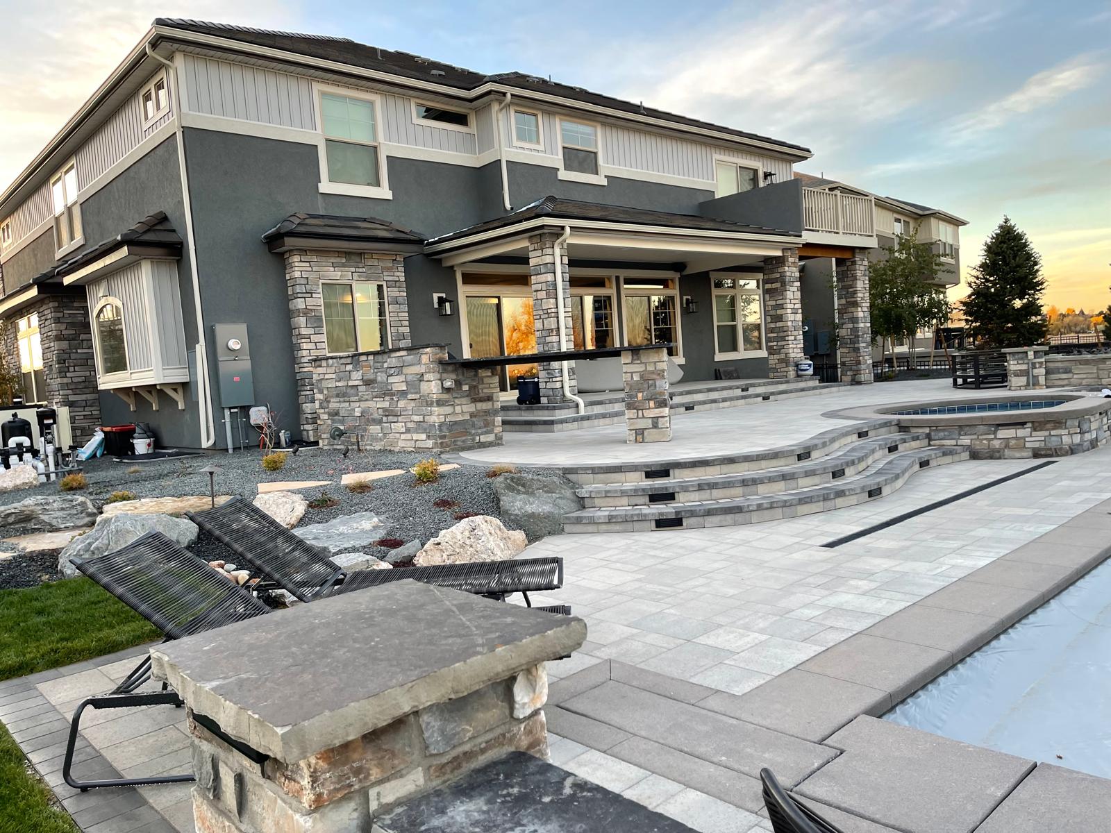 How to Transition a Techno-Bloc Style Paver Walkway to a Driveway